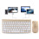 Wireless Keyboard Mouse Set 2.4G Ultra Thin Gold Compact Office 5