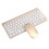 Wireless Keyboard Mouse Set 2.4G Ultra Thin Gold Compact Office 7