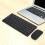 Wireless Keyboard Mouse Combo Ultra Thin Mute 2.4G Black Mini Home Office Setup 7