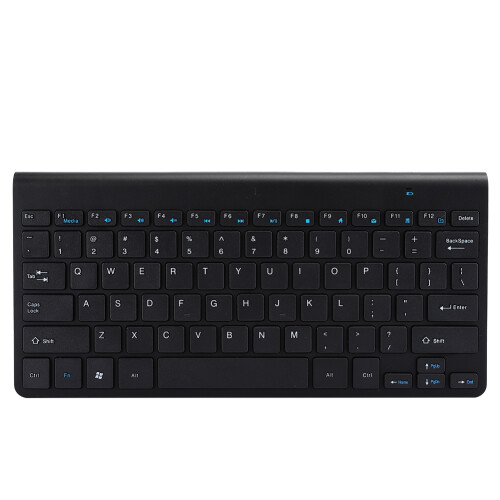 Wireless Keyboard Mouse Combo Ultra Thin Mute 2.4G Black Mini Home Office Setup