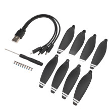 Hélices de drone légères et silencieuses, 8 pièces, en plastique, 2,8 pouces, pour drones RC E88 et E58