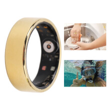 Intelligenter Gesundheitsring Leichtgewicht Schlafüberwachung Schrittzähler Fitness Gesundheits-Tracker Ring Golden US 10 69mm