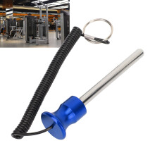 Fitness Gewichtsstapel-Pin mit Lanyard – Verbesserter Sicherheits-Selektorverschluss, Fitness-Accessoire für Workout und Training, Blau, 10