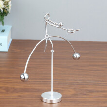 Metal Balancing Pendulum - Modern Abstract Stress Relief Desk Toy for 2 People Dancing