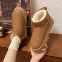 (Camel, 36) Winter Snow Womens Boots With Thick Warm Lining Antislip Waterproof Design For Cold Comfort Weather