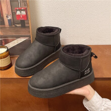 (Black, 40) Winter Snow Womens Boots With Thick Warm Lining Antislip Waterproof Design For Cold Comfort Weather