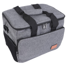 Graue isolierte Lunch-Tasche, Kühltasche mit großer Kapazität