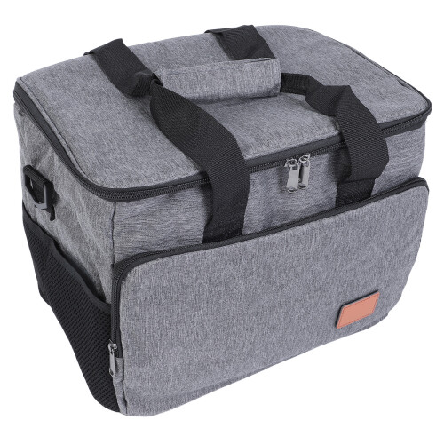 Graue isolierte Lunch-Tasche, Kühltasche mit großer Kapazität