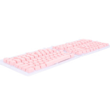 132-Tasten französische Tastenkappen für 61-108 Tastaturlayouts, rosefarben
