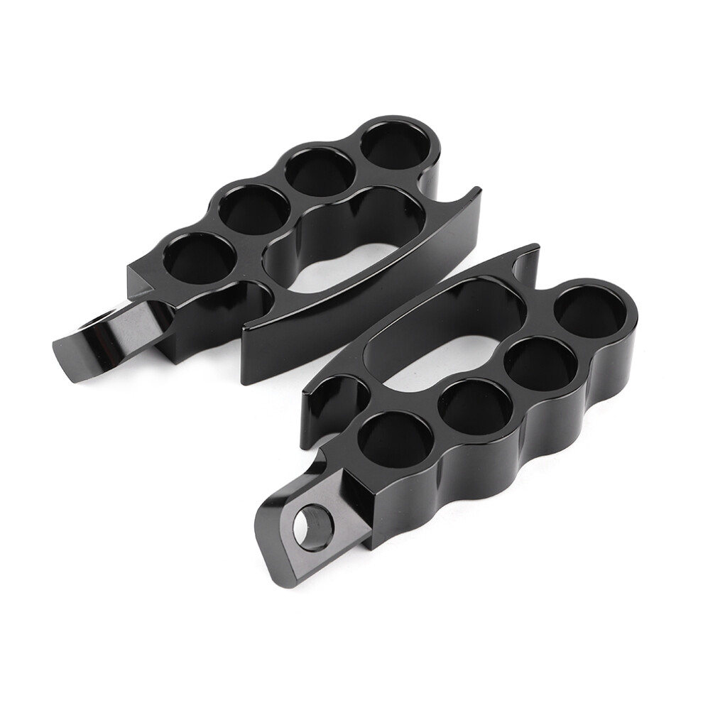 2Pcs Aluminum Knuckle Foot Pegs For Xl 883 1200 Motorcycle Black 4981333882838