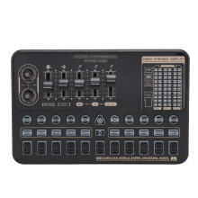 Live Sound Card Bluetooth Mixer with Noise Reduction 16Bit 48KHz