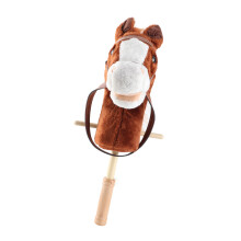 Plush Horse Stick Toy with Sound, Wheels & Handle, 98cm
