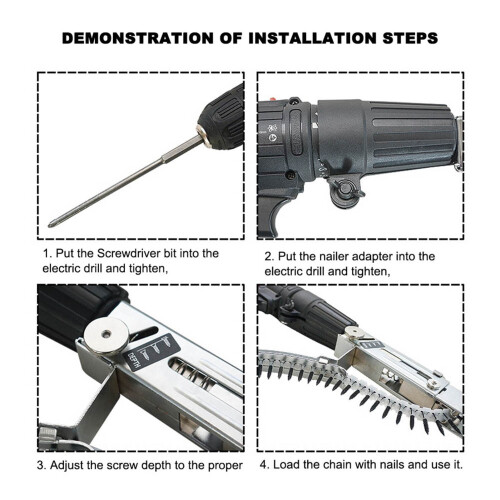Automatic Chain Nail Machine for Ceiling & Woodwork, Stainless Steel 2