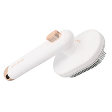 Cepillo para gatos ABS blanco con aguja curva de rotación de 90