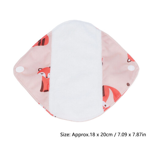 5PCS Reusable Cloth Panty Liners - Leakproof Red Fox Pattern 18x20cm 1