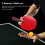 Ensemble de raquettes de tennis de table 2105-A - 3 balles élastiques 4