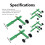 Serre-joint vert à serrage rapide, 154  99 mm, 60 mm, 19/20 mm 3