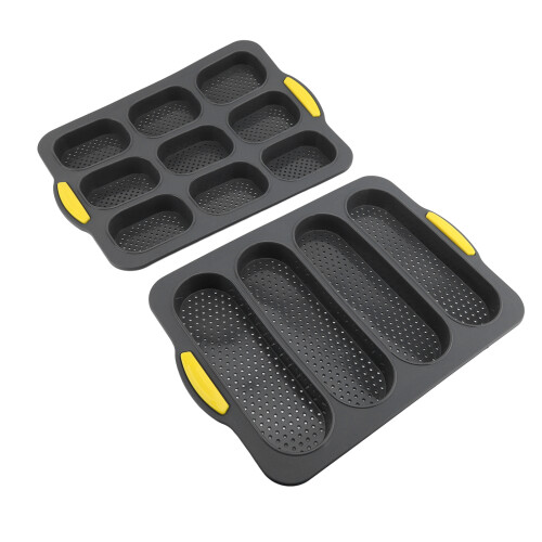 Molde para pan mini de silicona perforado, desmolde fácil