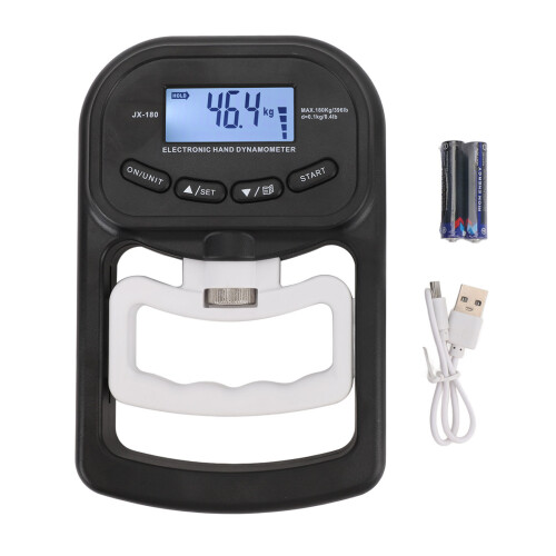 Dynamomètre manuel compact 396 lb écran LCD noir 1