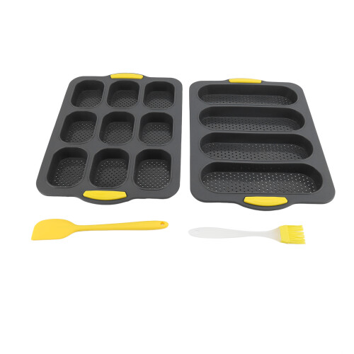 Molde para pan mini de silicona perforado, desmolde fácil 2