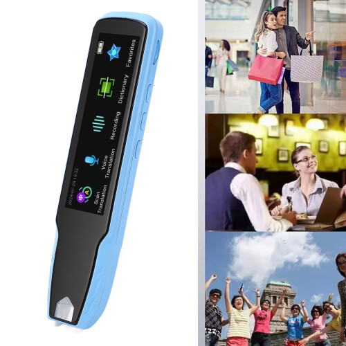 Multi-Language Digital Translation Pen – 4GB, Blue, 139x32x16mm