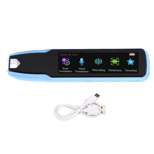 Multi-Language Digital Translation Pen – 4GB, Blue, 139x32x16mm 1