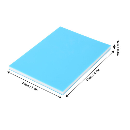 3-Layer Blue-White Rubber Carving Block 20x15x1cm for Printmaking 1