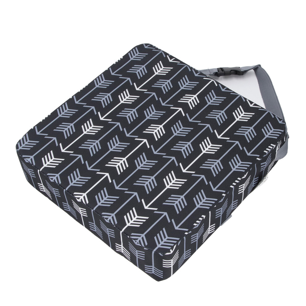 Child Seat Booster Cushion Waterproof Soft 32X32x8cm Arrow Black/White