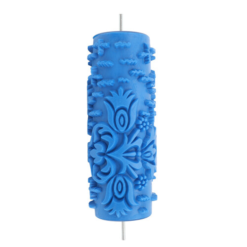 Rouleau en caoutchouc à texture décorative - bleu 100Y