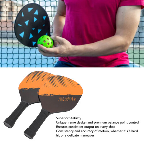 Set di paddle da pickleball gialle compatte con 4 palle 2