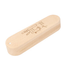 Clapper pour tailleur en bois naturel 24x4.5 cm (9.4x1.8in)