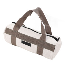 171-1 Bolsa tote de lona natural, tapa grande redonda 5.9in