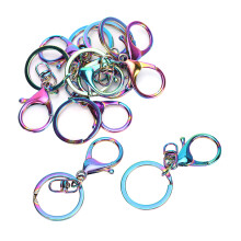 9pcs Colorful Iron Keyring Clips for Bags & Purse Jewelry Supplies