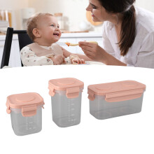 Set da 3 vasetti per alimenti per bambini Roseate da 500 ml/300 ml/200 ml