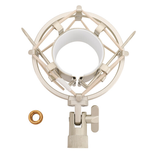 Support anti-choc en ABS doré pour microphone de 45-50 mm écrou 5/8-3/8 1