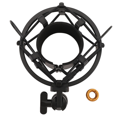 ABS Microphone Shock Mount 45-50mm Anti-Vibration Holder Black 1