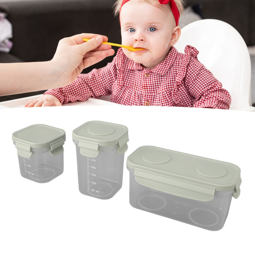 3pcs Baby Food Storage Jars 150ml with Scale & Ice Pack Stackable Food Grade