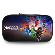 (Teal) Ninjago Cartoon Kids Pencil Case With Lightweight Nylon Material Use Daily For