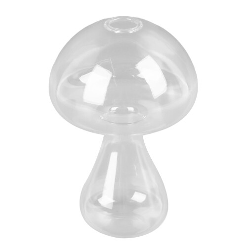 Charming Mushroom Shaped Glass Vase for Home Decor - Clear Hydroponic 2