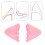 4 paires d'inserts pour orteils roses 5,4x4,4x2,6 cm mousse PU 16