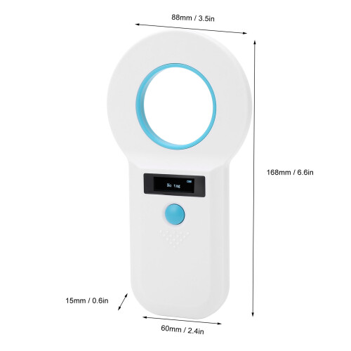 134.2KHz/125KHz Pet ID Microchip Scanner with Storage for Animals 1