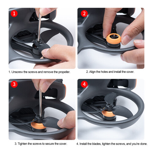 8 piezas de cubiertas de motor para dron Avata 2 ABS impermeables 2