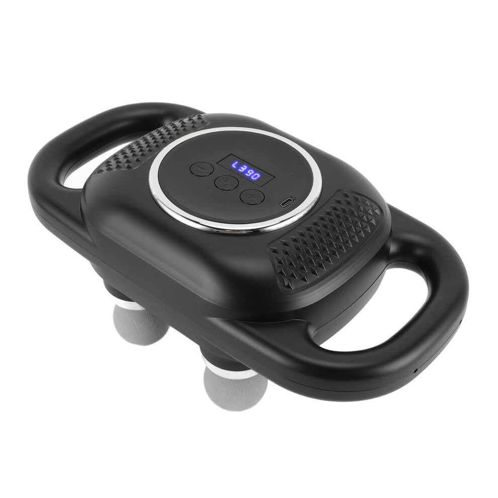 Black 6 Heads Muscle Massager Rechargeable 2000Mah 24W With 10 Modes
