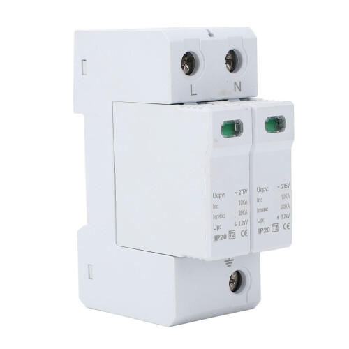 Surge Protector 2P 10‑20KA AC SPD for 35mm Rail, Uc 275VAC 2