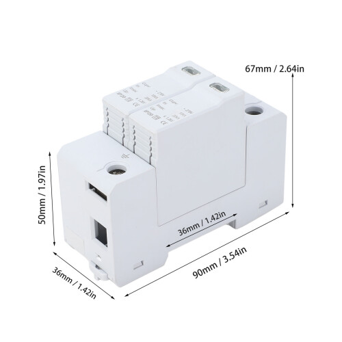 Surge Protector 2P 10‑20KA AC SPD for 35mm Rail, Uc 275VAC 1