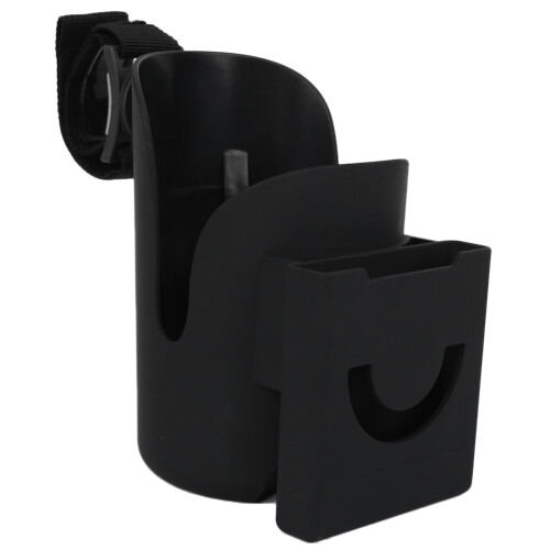Baby Stroller Cup Holder & Phone Mount, ABS, Black 2
