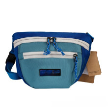 (Blue) Color Patagonia Solid Letter Embroidered Single Shoulder Outdoor Bag Crossbody