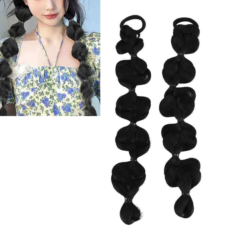 Soft Synthetic Bubble Braided Ponytails for an Instant Hair Makeover