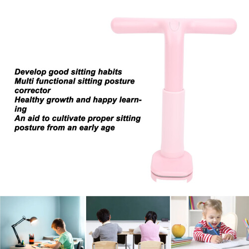 Correcteur de posture à clip de table, forme de queue de baleine, rose, en ABS 2