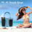 Silikon Strandtasche Getränkehalter Schwarz 10x17x9cm 6